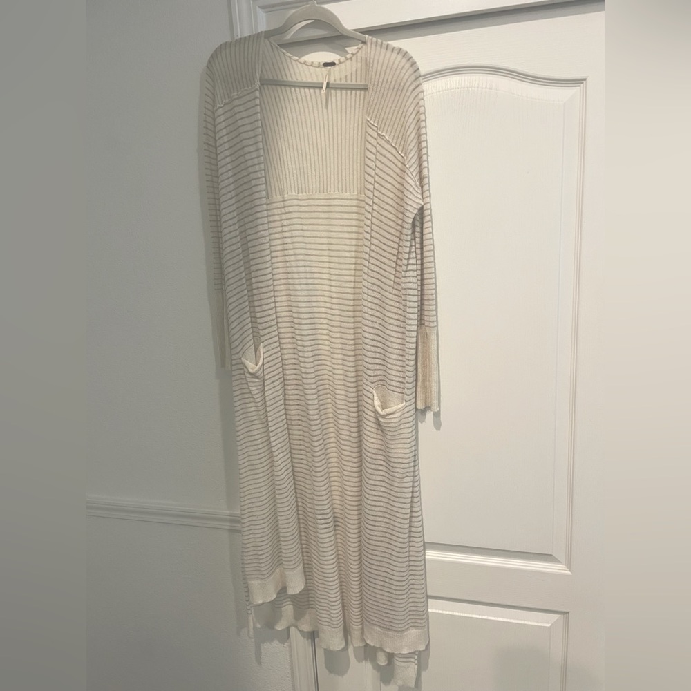 Free People duster sweater